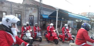 Deda Mraz stigao na motociklu: Bajkeri obradovali niške mališane Deda Mraz na motociklu; Foto: S.L.